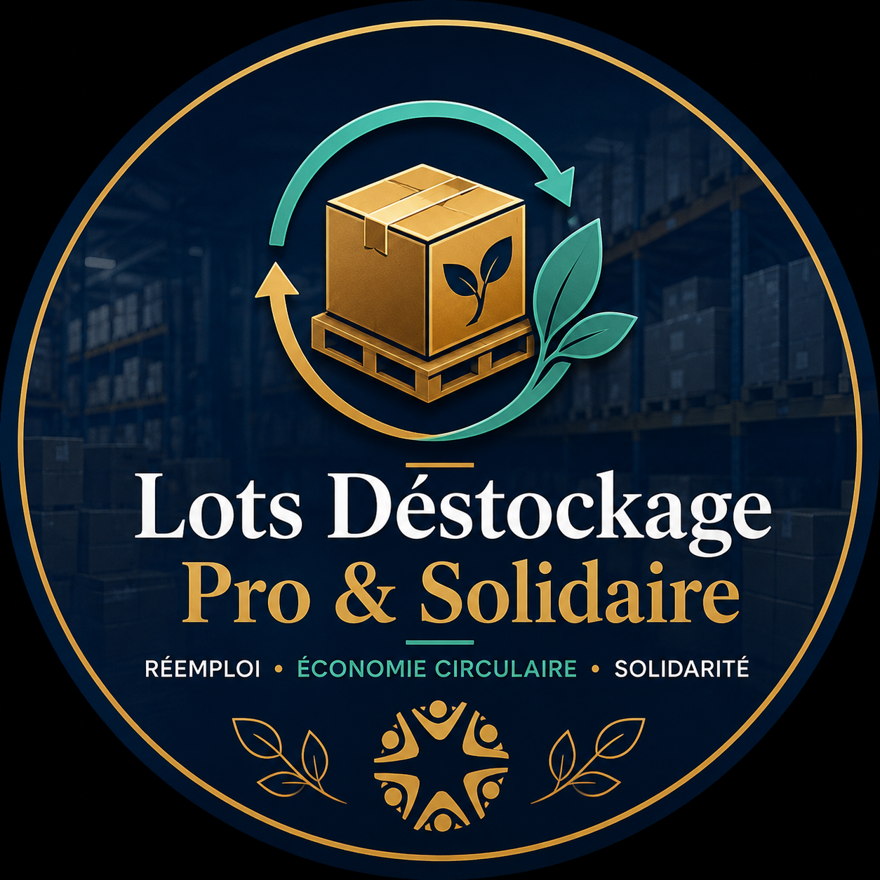 Logo Lots Déstockage Pro & Solidaire — réemploi, économie circulaire, solidarité