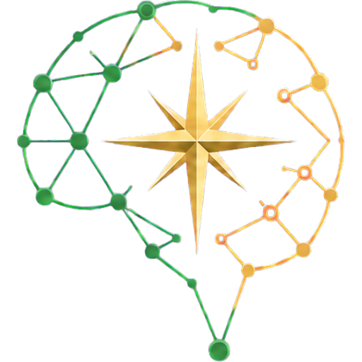 Symbole cerveau-boussole de D'CLIC IA ESS